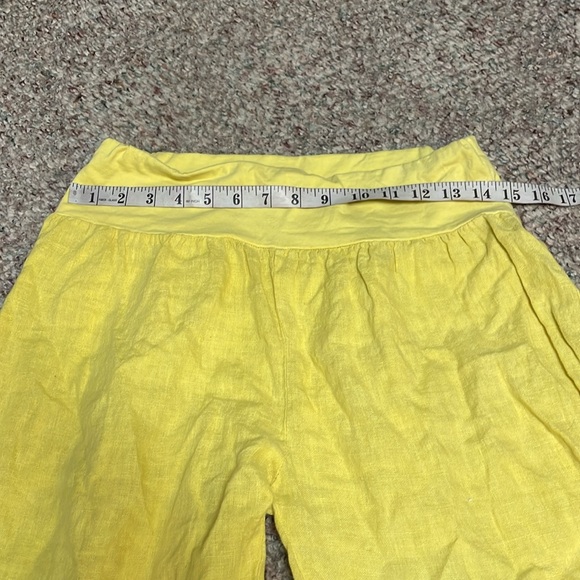 100% linen/lace cropped pant - Picture 4 of 9